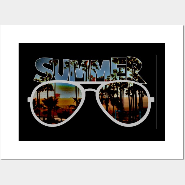 Summer RayBan sunglasses sunset Wall Art by KZK101